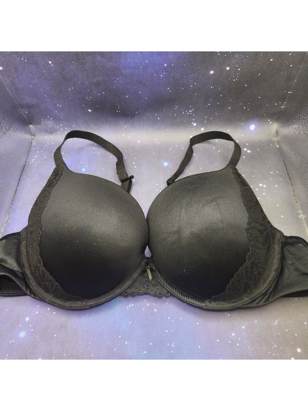 Auden Black Color Underwire Bra 38B 38 B Push Up Bra Plunge Coverage NEW